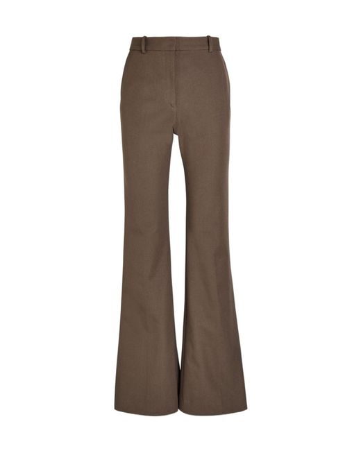 Joseph Brown Tafira Flared-Leg Stretch-Twill Trousers