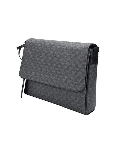 Emporio Armani Gray Logo Details Cross-Body Bag for men