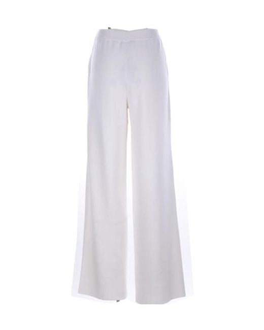 Loro Piana White Logo Straight Casual Pants
