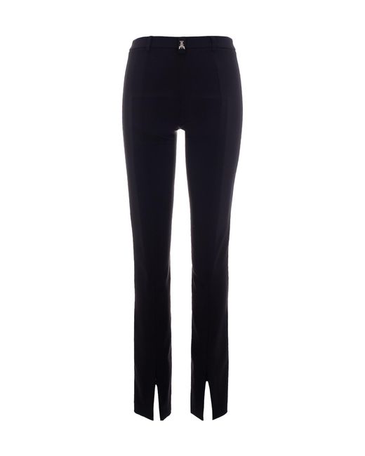 Patrizia Pepe Blue Slit-Hem Pants