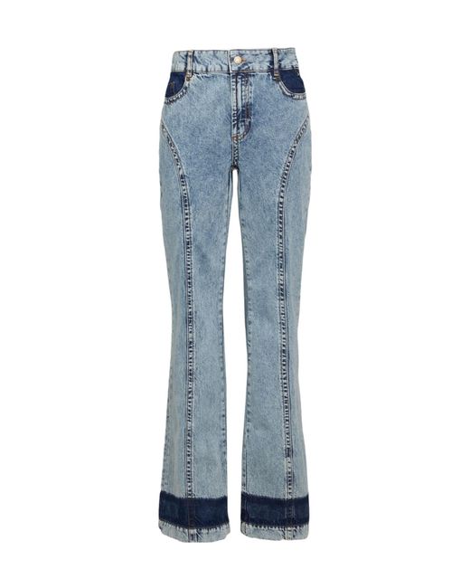 MAX&Co. Blue Two-Tone Straight Leg