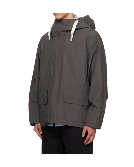 Nanamica Gray Deck Hooded Jacket for men