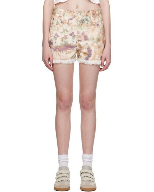 Isabel Marant Natural Lesia Denim Shorts
