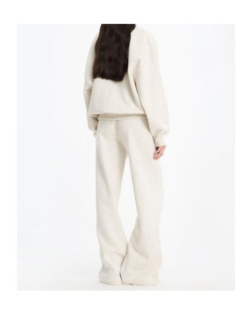ROTATE BIRGER CHRISTENSEN White Wide-Leg Fleece Pants