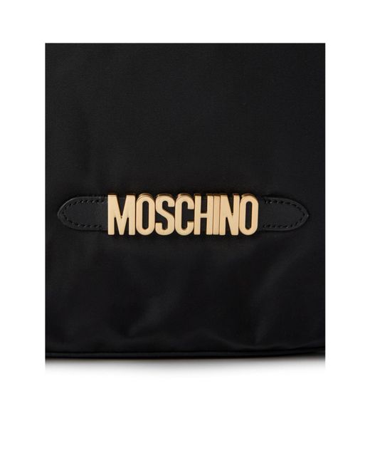 Moschino Black Nylon Tote Bag