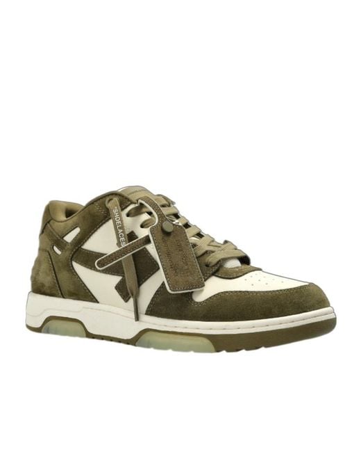 Off-White c/o Virgil Abloh Green Out Of Office Lace-Up Sneakers for men