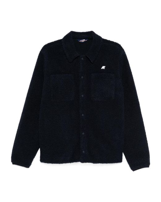K-Way Blue Cameron Sherpa Polar Fleece Jacket for men