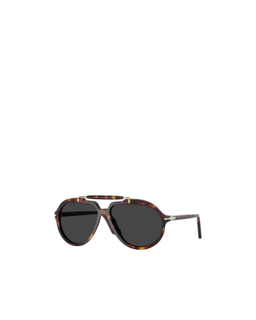 Persol White Pilot Bridge Sunglasses for men