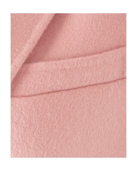 Emporio Armani Pink Single-Breasted Lapel Coat