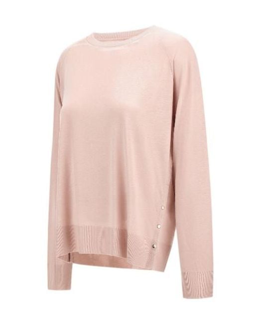 Herno Pink Crewneck Ribbed T-Shirt