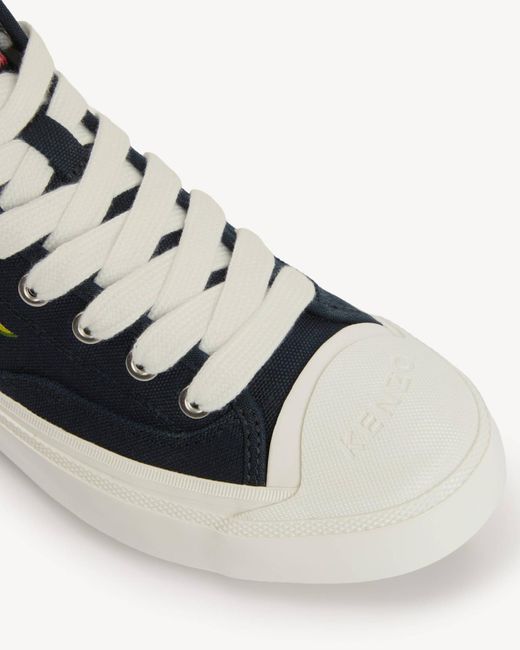 KENZO Black Hoshi Embroidered High Top Sneakers for men