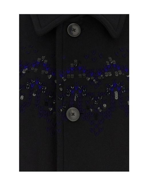 Dries Van Noten Black Long-Sleeved Coat for men