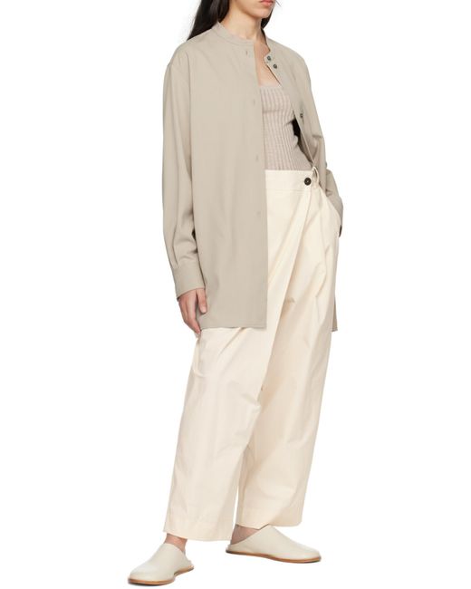 Studio Nicholson Natural Kavali Long-Sleeve Shirt