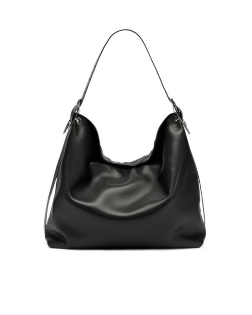 DIESEL Black D-Line Leather Shoulder Bag