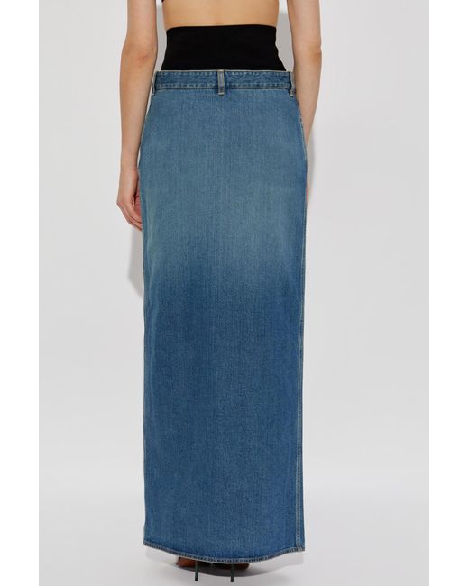 Alaïa Blue Denim Skirts