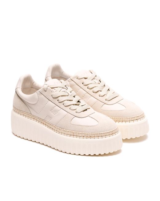 Hogan Pink Low Top Lace-Up Sneakers