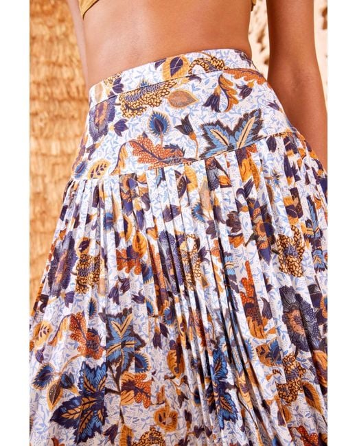 Ulla Johnson Red Alexi Midi Skirt