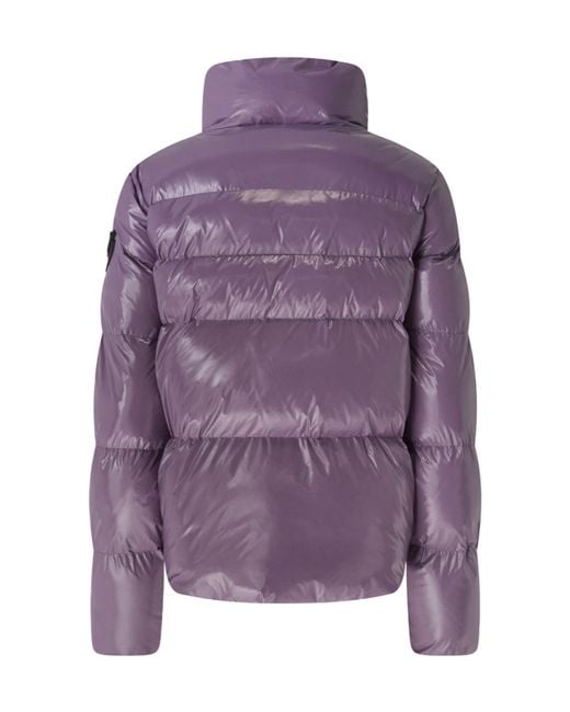 Pinko Purple High Collar Puffer Down Jacket