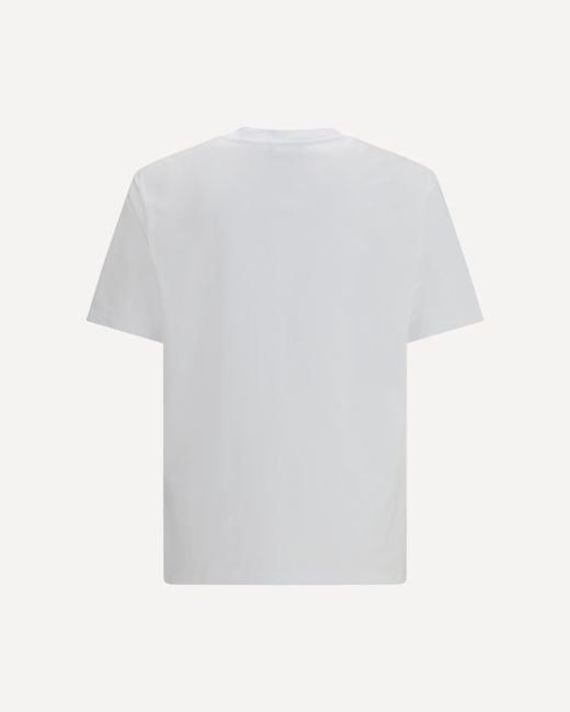 Balmain White Logo Motif Crewneck T-Shirt for men