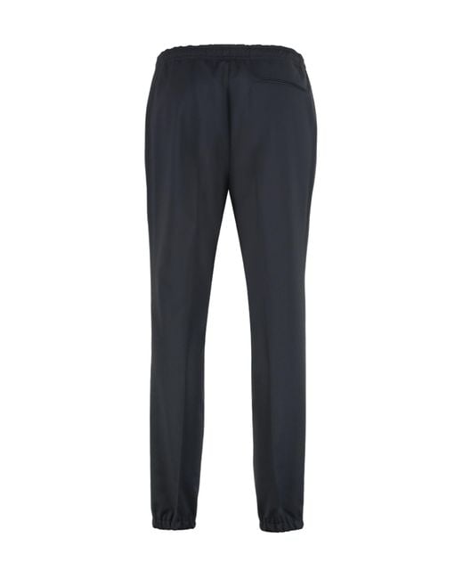 Zegna Blue Straight-Leg Tailored Trousers for men