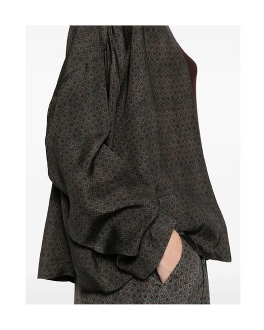 Uma Wang Brown Long-Sleeved Casual Jacket