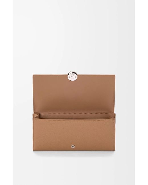 Loewe Brown Pebble Continental Wallet