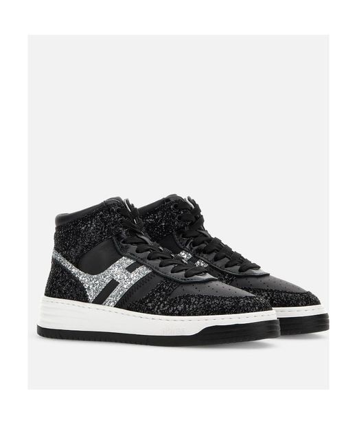 Hogan Black H630 High-Top Sneakers