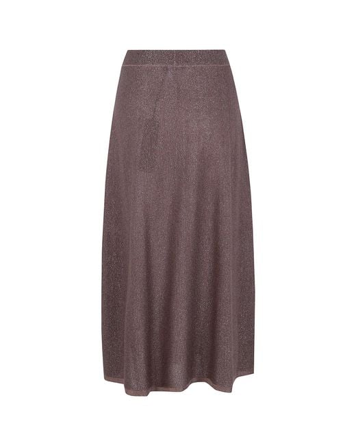 D.exterior Brown Vanisè Flared Skirt