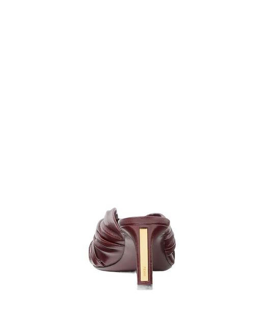 Fendi Brown Arco Bow Embellished Sandals