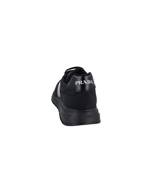 Prada Black Round-Toe Sneakers for men