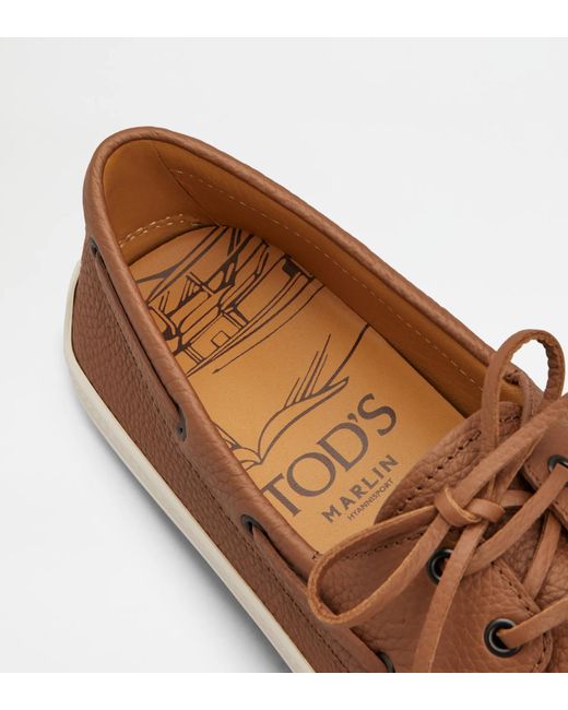 Tod's Brown Round-Toe Loafers for men