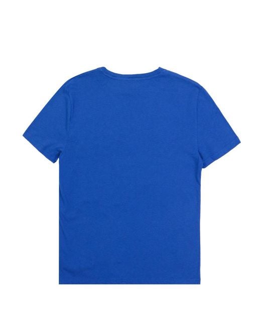 EA7 Blue Logo Printed T-Shirt for men