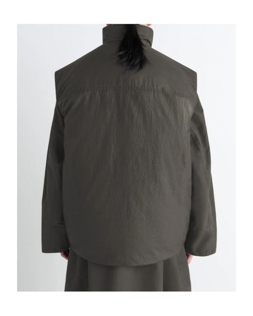 Lemaire Black Wadded Zip-Fastening Multiple-Pocket Gilet