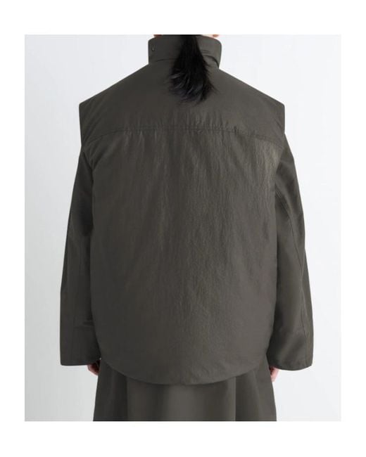 Lemaire Black Wadded Zip-Fastening Multiple-Pocket Gilet