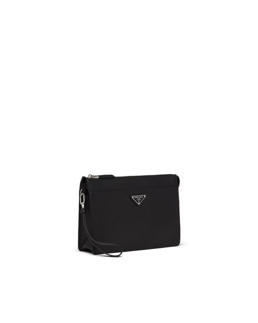 Prada Black Saffiano Clutch Bag for men