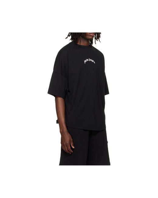 Palm Angels Black Classic Logo Over Tee for men