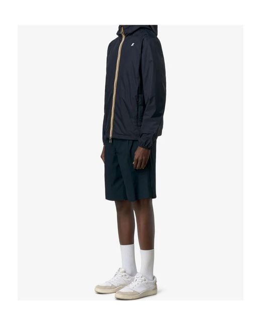 K-Way Blue Packable Hooded Jacket