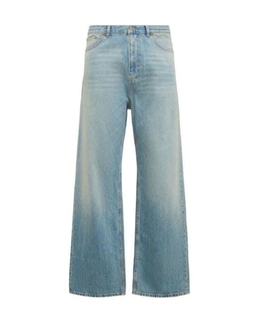 Valentino Blue Washed Cotton Denim Jeans for men