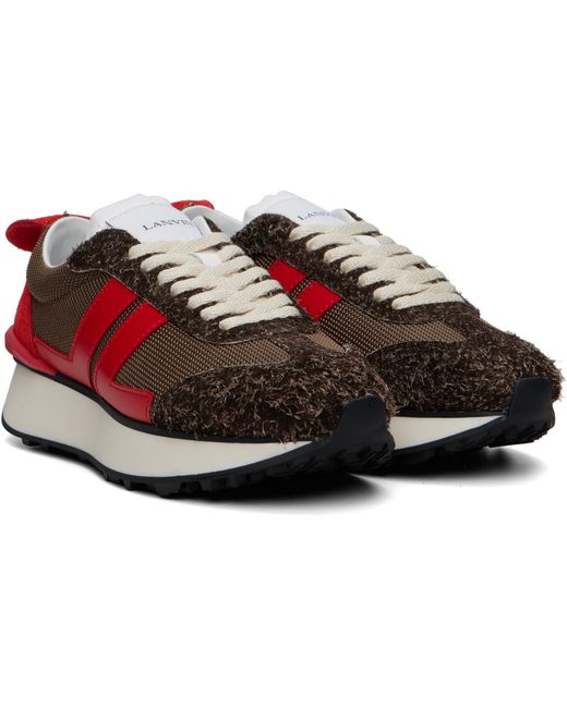 Lanvin Red Bumpr Mesh Sneakers for men