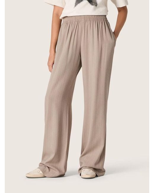 Golden Goose Deluxe Brand Natural Pinstripe Elasticated Waist Pants