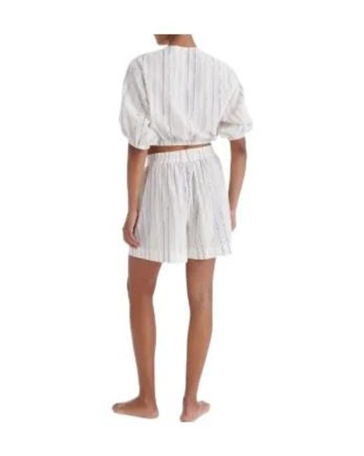 Eres White Neda Striped Shorts