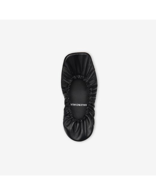 Balenciaga Black Tug Ballerina Shoes