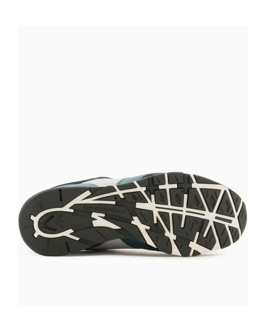 Emporio Armani Blue Lace Up Sneakers