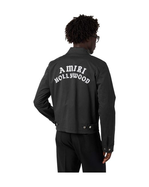 Amiri Black Zip-Up Jacket for men