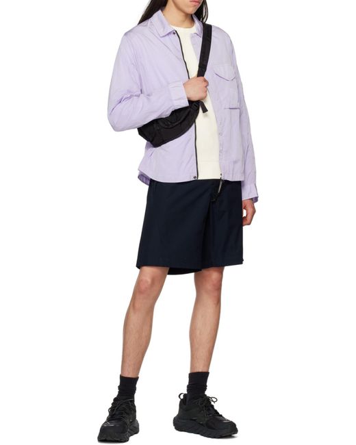 C P Company Black Knee-Length Belted-Waist Shorts for men