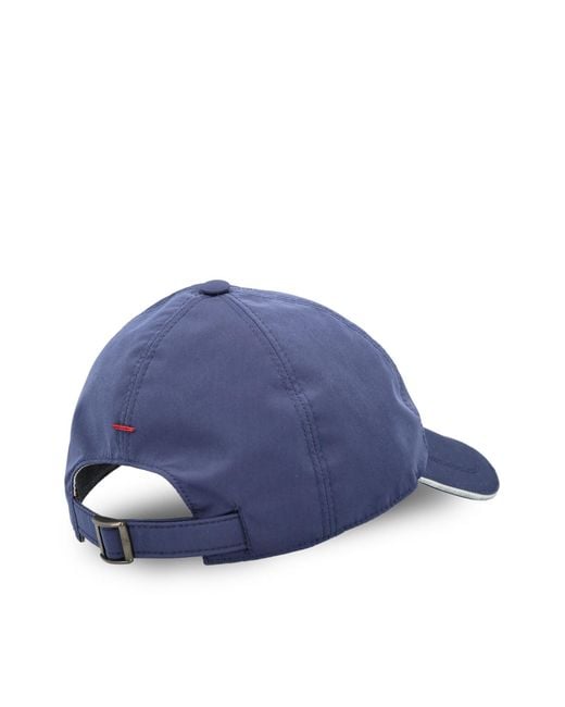 Brunello Cucinelli Blue Logo Visor Baseball Hat for men