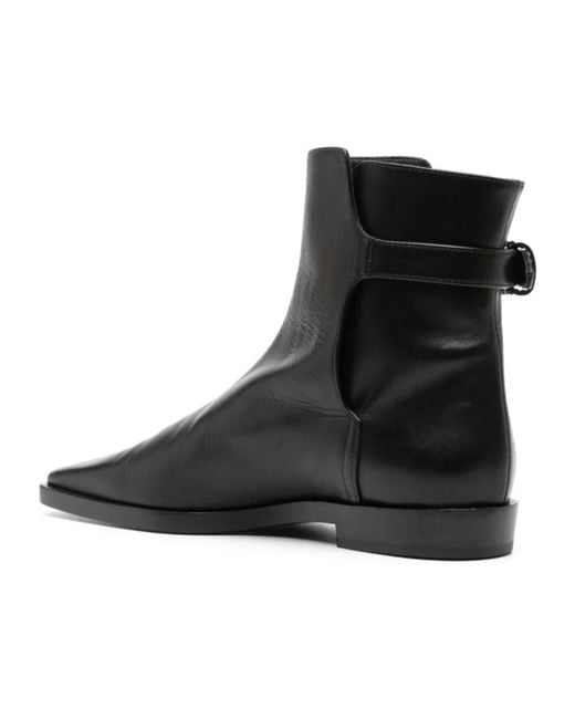 Totême Black Belted Leather Boot