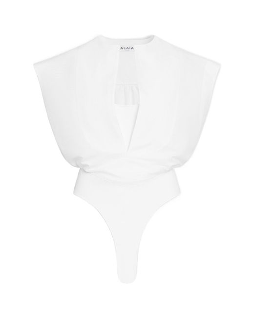 Alaïa White Sleeveless Jumpsuit