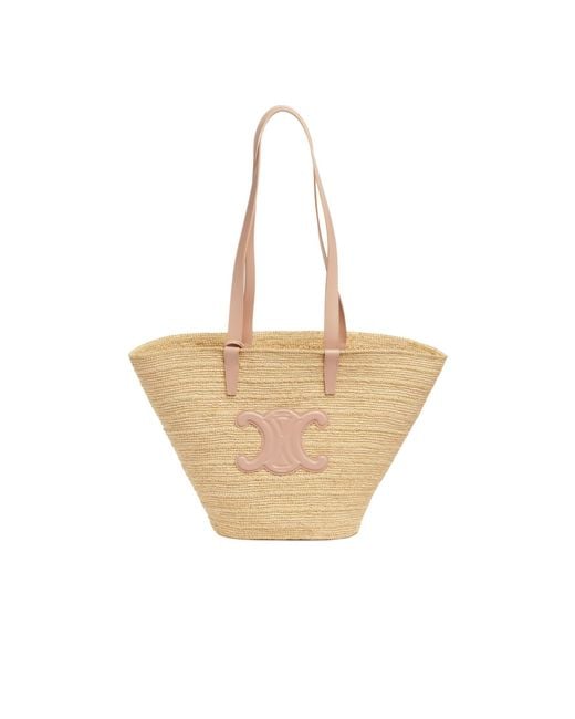 【関税&送料込】Celine Medium Panier Classic Bag Celine Medium Classic Panier Shoulder Bag in Natural | Lyst