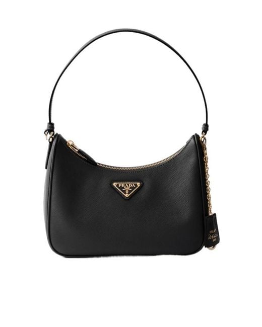 Prada Black Re-Edition 2005 Saffiano Leather Mini-Bag
